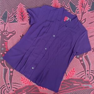 212 Collection Deep Purple V-Neck Blouse